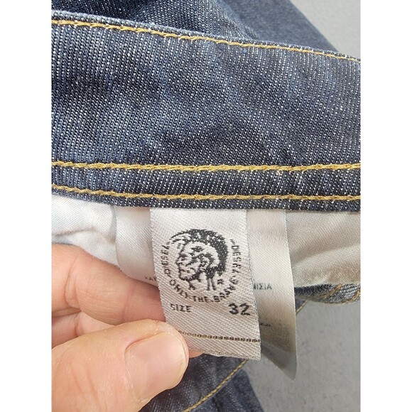 Diesel Larkee Straight Leg Jeans Mens 32x32 Blue Denim Stretch Dark Wash 009HF - Picture 13 of 16